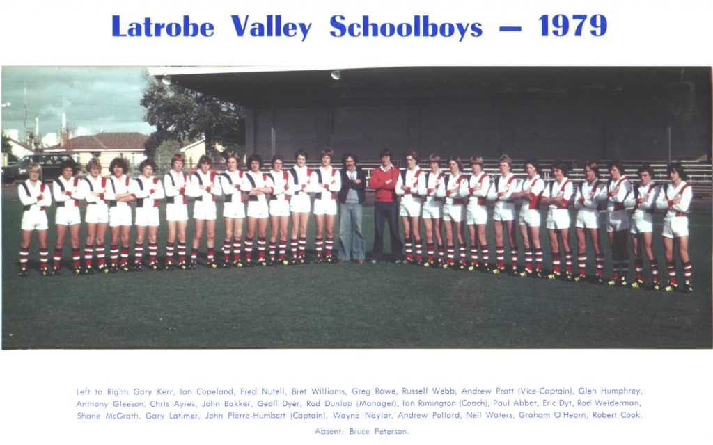 Latrobe Valley Schoolboys Football Team 1979