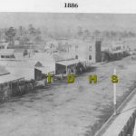 Historic photo of Traralgon main stree 1886