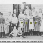 Historic photo of school class and their teacher 1893