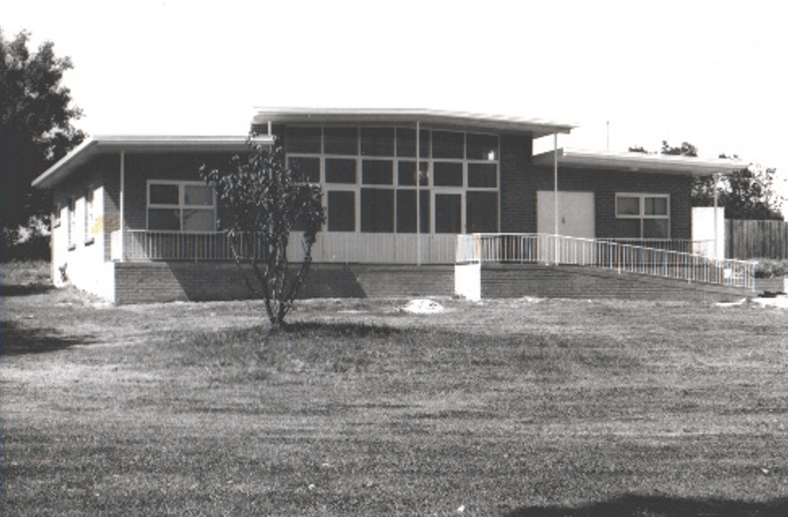 Black and white photo of Monomeeth Elderly Citizens Clubrooms 1965